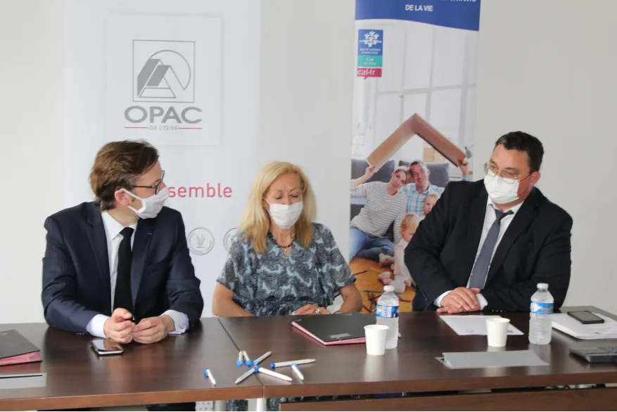 Signature convention Caf de l'Oise - OPAC de l'Oise 2 juin 2021