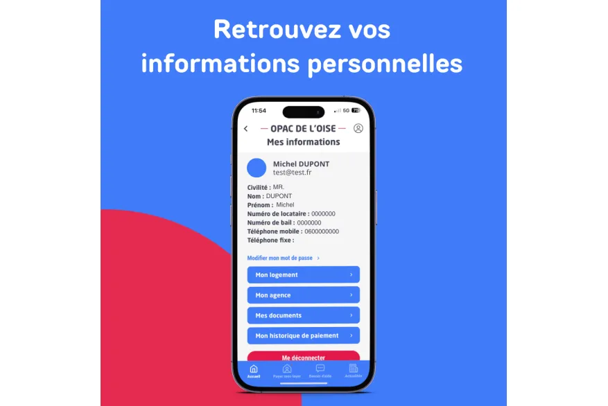 Retrouvez vos informations personnelles
