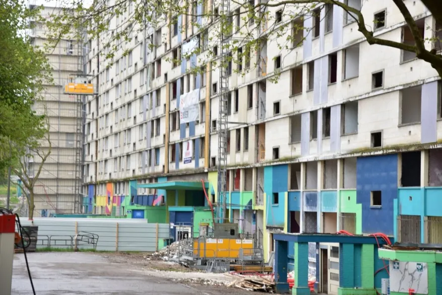 Beauvais Saint-Lucien démolition de la barre B