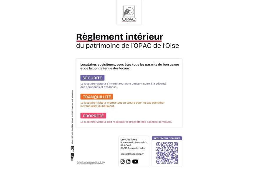 visuel affiche cage escalier règlement intérieur