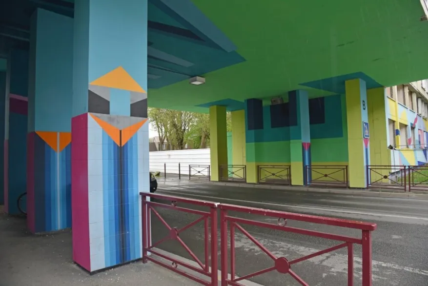 Une fresque participative a été réalisée