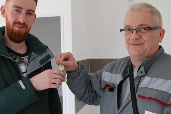 Les locataires ont réalisé leur état des lieux et reçu les clés de leur nouveau logement le 20 février 2019.