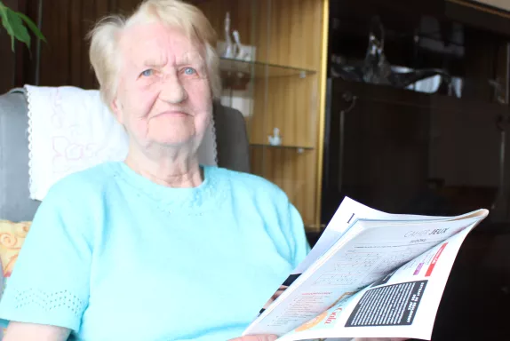 Anna Schmedt est locataire de l'OPAC de l'Oise depuis 1964.