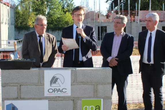 La première pierre de 52 logements a été posée le 20 septembre 2019 à Fleurines.