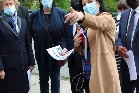 La visite a été organisée mardi 11 mai 2021 dans les quartiers Argentine et Saint-Lucien.