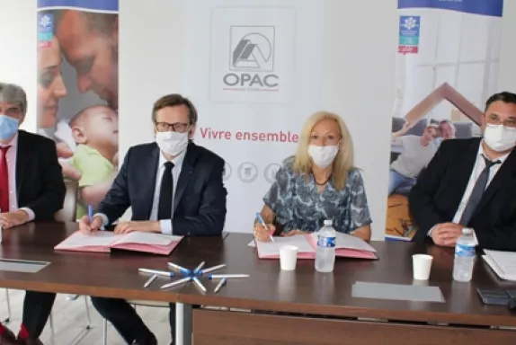 Signature convention Caf de l'Oise - OPAC de l'Oise 2 juin 2021