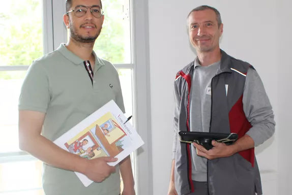 Les locataires ont été accueillis par les équipes de l'OPAC de l'Oise le 30 août 2023.