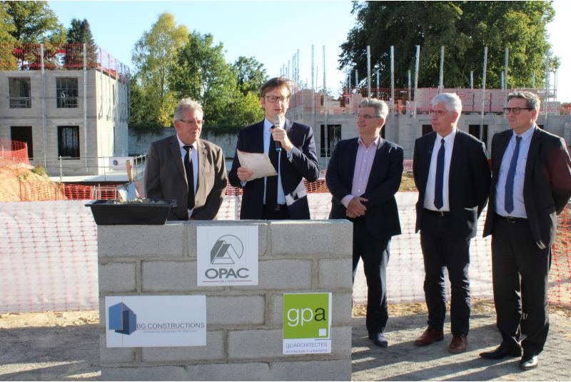 La première pierre de 52 logements a été posée le 20 septembre 2019 à Fleurines.