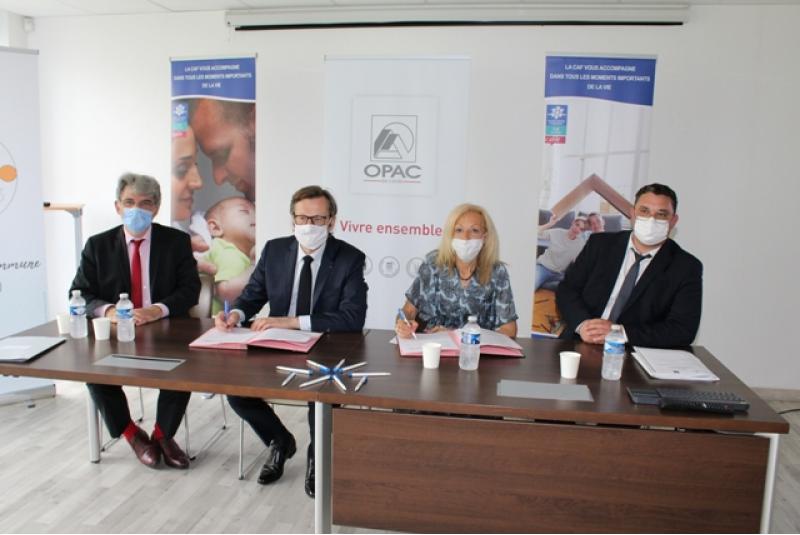 Signature convention Caf de l'Oise - OPAC de l'Oise 2 juin 2021