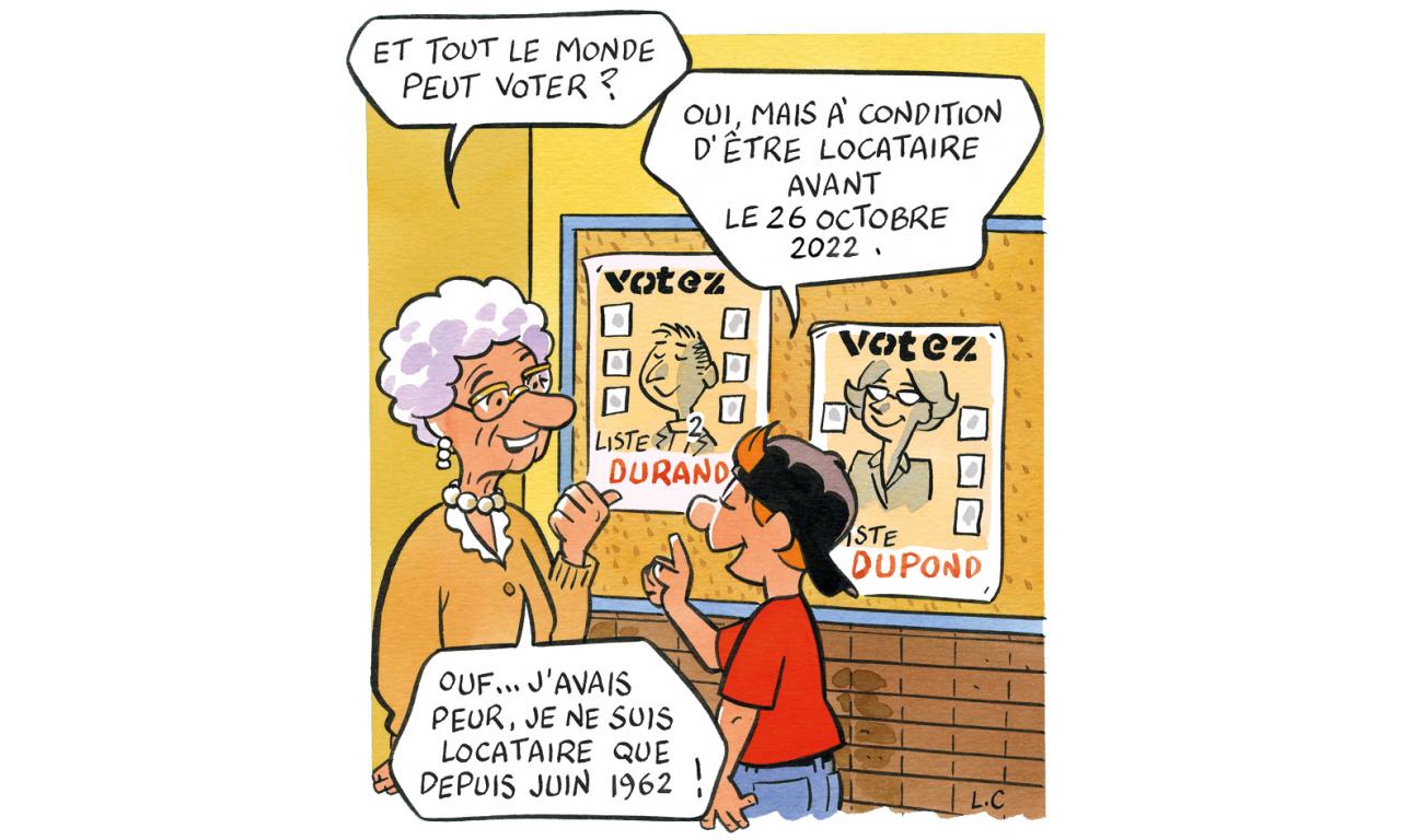 Luc Cornilllon dessin candidat élection